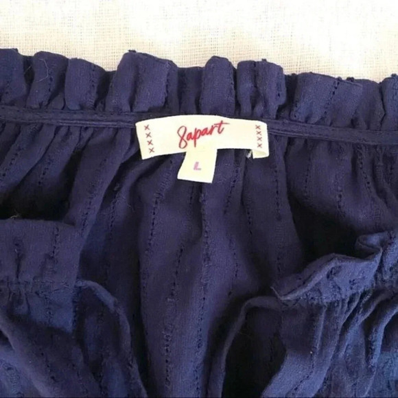 NEW 8apart Simone Tiered Ruffle Mini Dress Navy - Picture 13 of 16